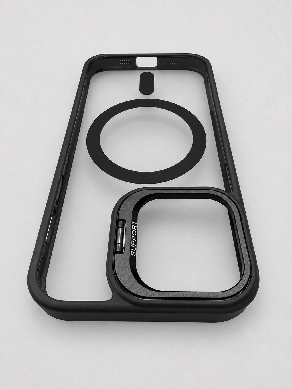 Crystal Magnetic Case with Metal Camera Stand