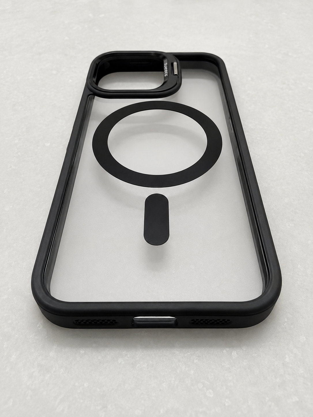 Crystal Magnetic Case with Metal Camera Stand
