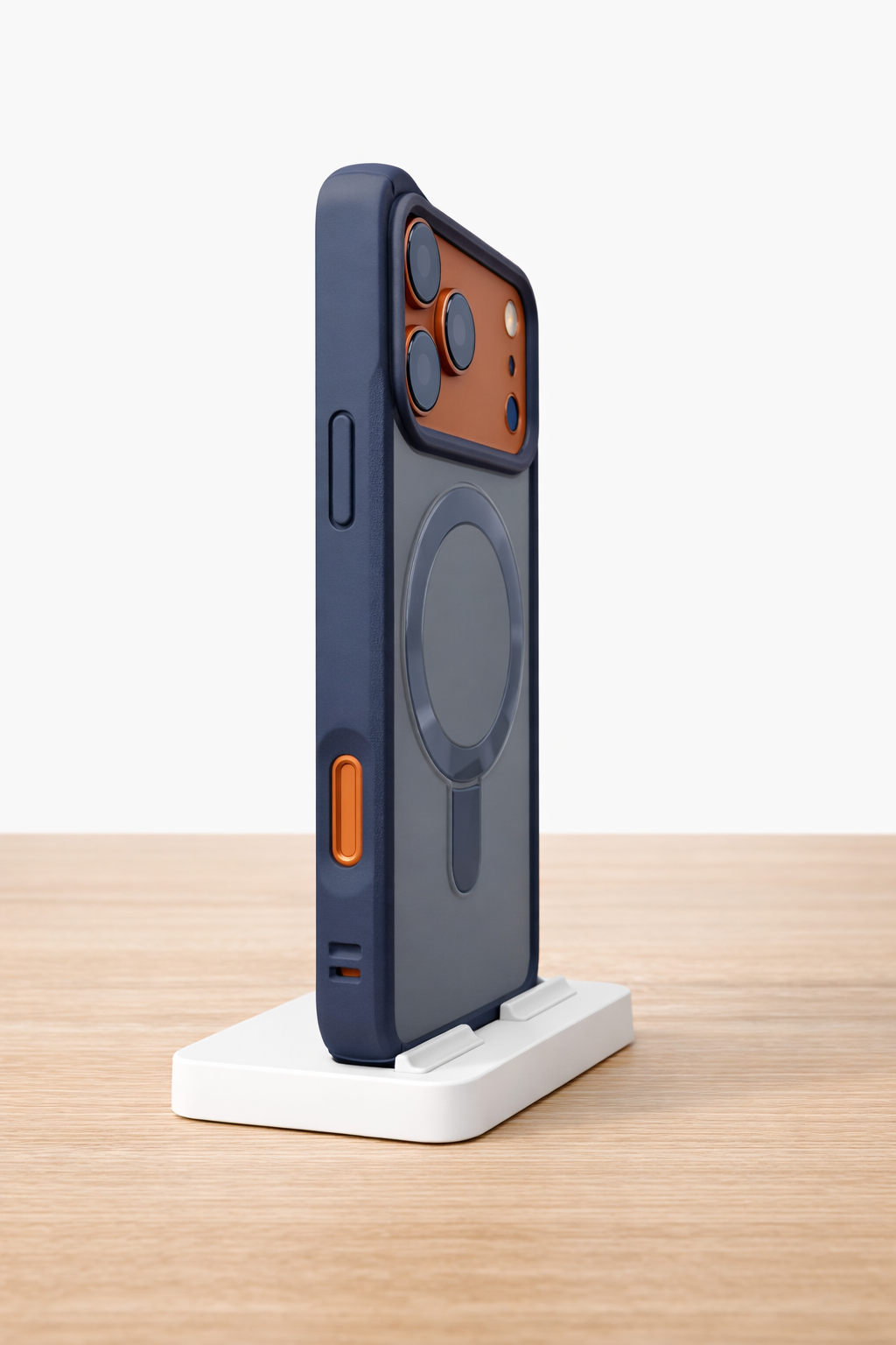 iPhone 17 Pro Max Magnetic Ring Case – Navy Blue | Built-in Stand + MagSafe Compatible | ProShield AU