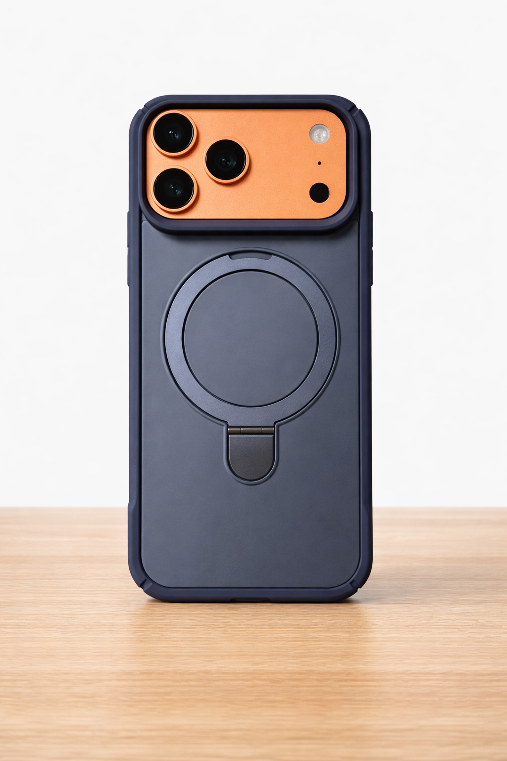 iPhone 17 Pro Max Magnetic Ring Case – Navy Blue | Built-in Stand + MagSafe Compatible | ProShield AU
