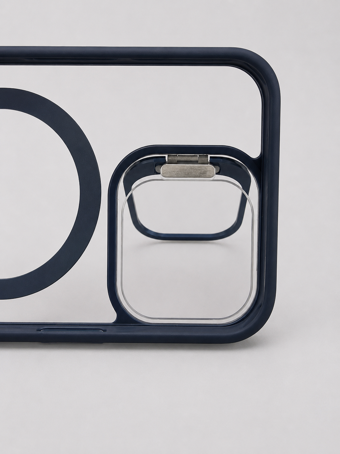 Crystal Magnetic Case with Metal Camera Stand