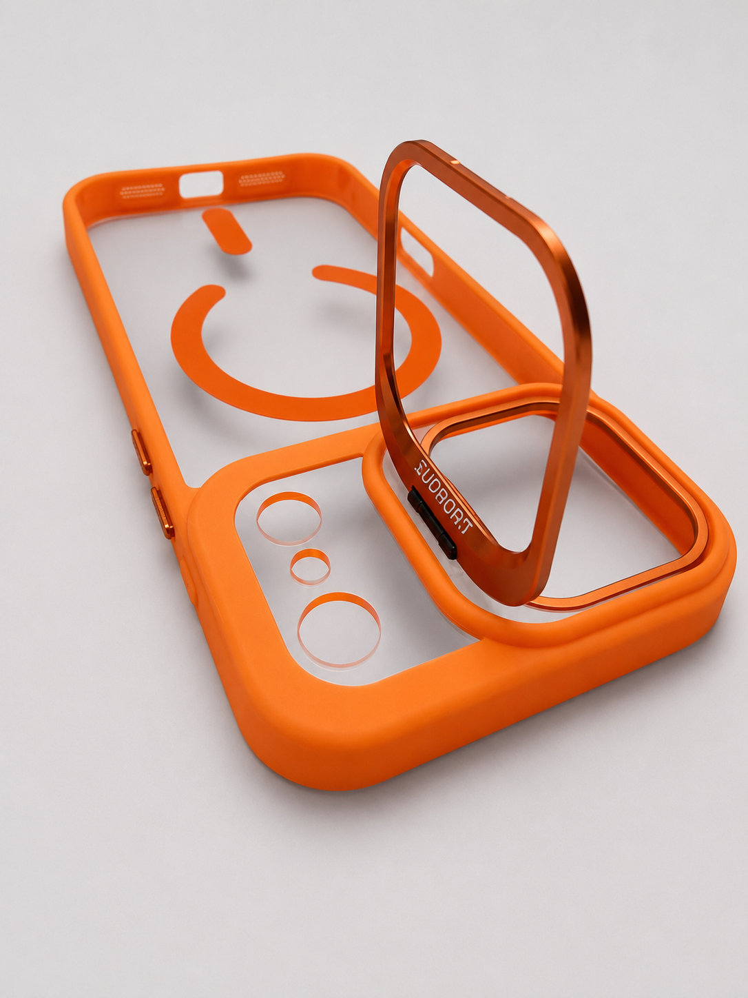 Crystal Magnetic Case with Metal Camera Stand