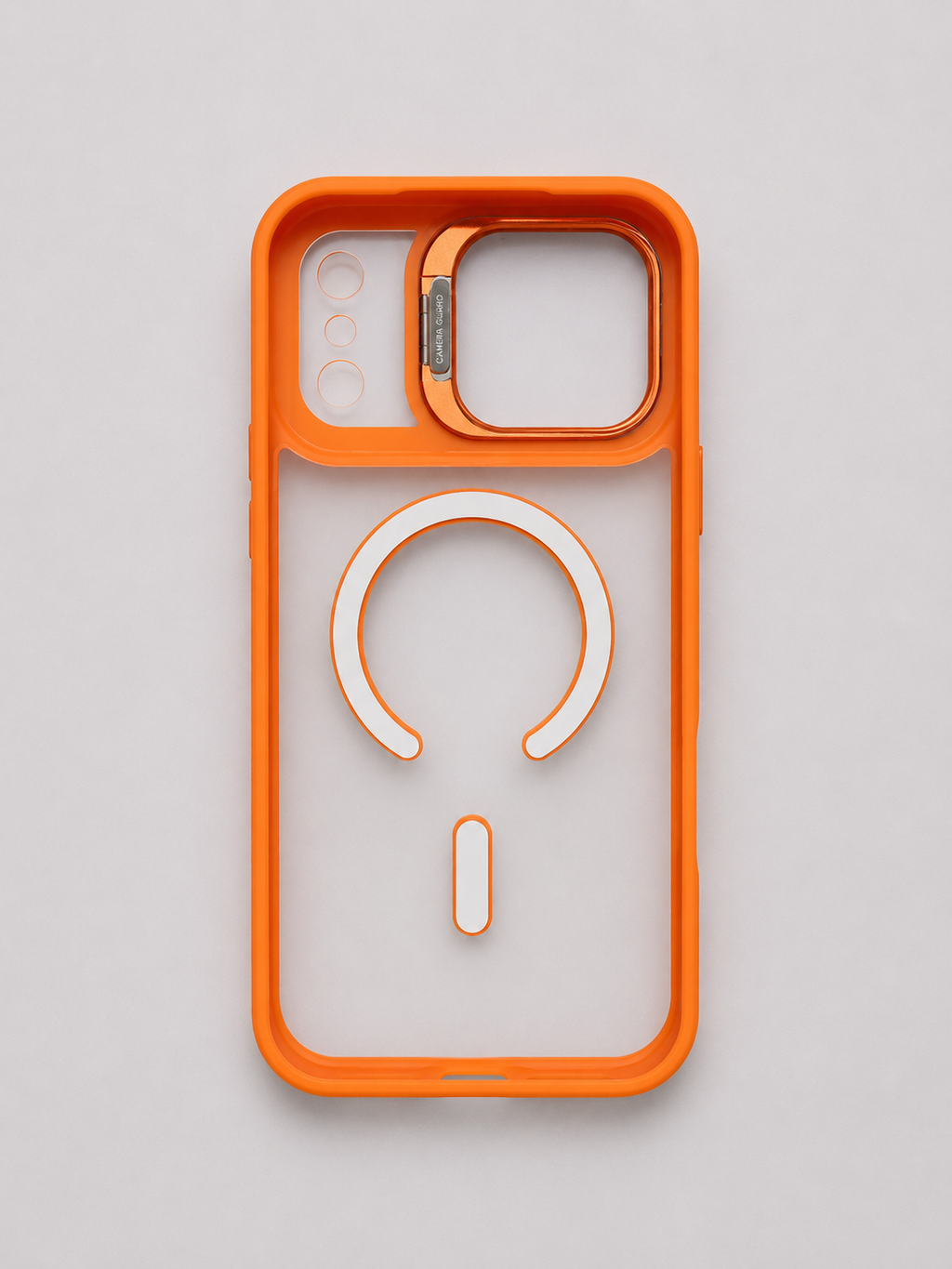 Crystal Magnetic Case with Metal Camera Stand