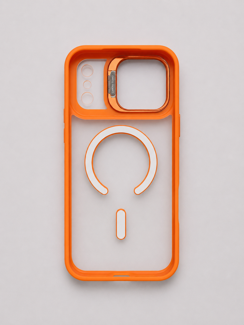 Crystal Magnetic Case with Metal Camera Stand
