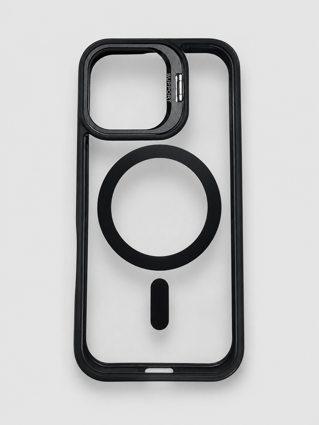 Crystal Magnetic Case with Metal Camera Stand