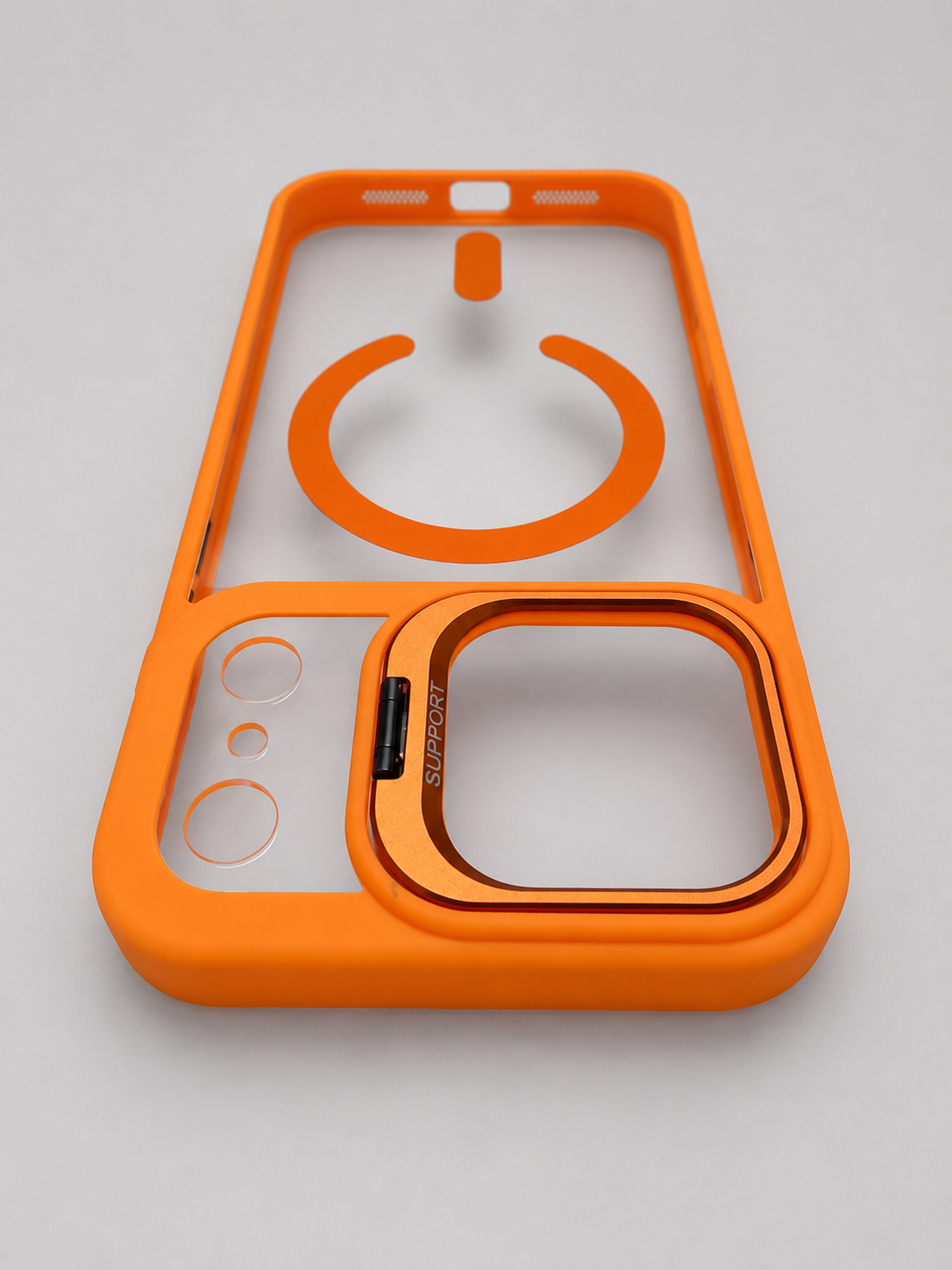 Crystal Magnetic Case with Metal Camera Stand