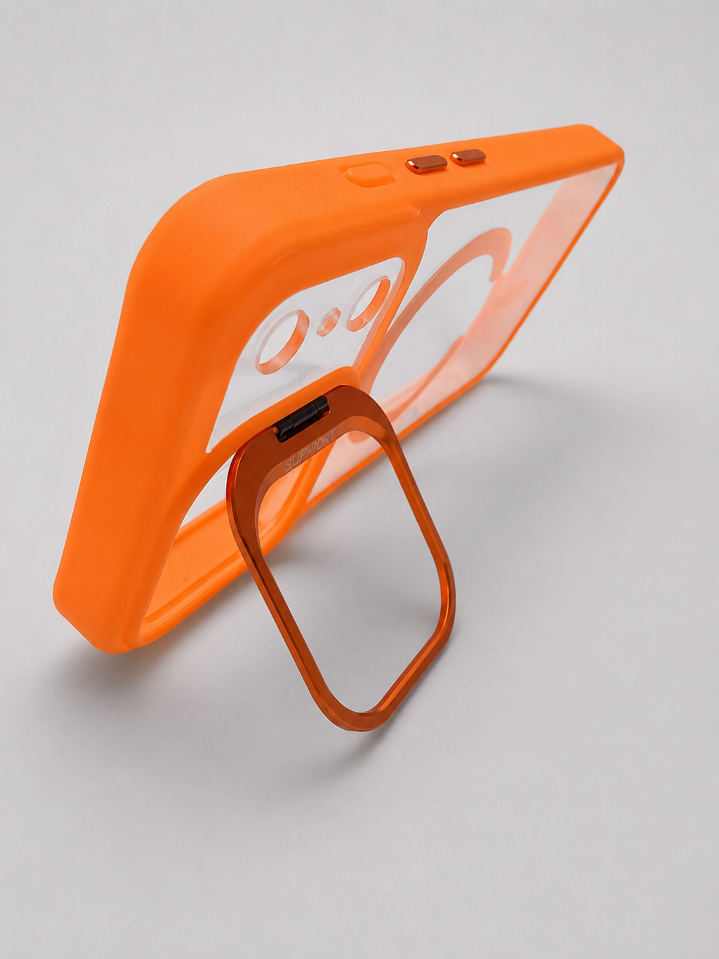 Crystal Magnetic Case with Metal Camera Stand