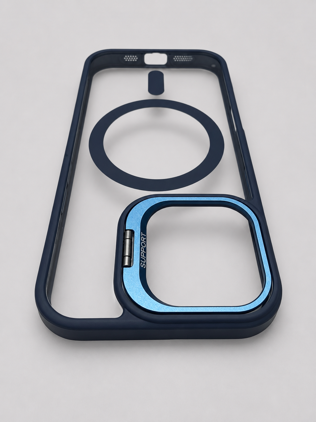 Crystal Magnetic Case with Metal Camera Stand