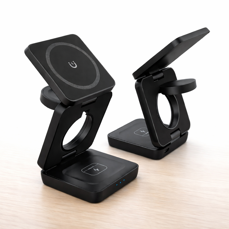 Charge All Your Devices at Once – Foldable 3-in-1 Magnetic Fast Charger 🔥