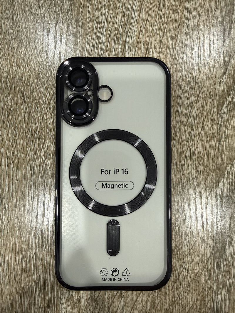 Crystal Magnetic Case - iPhone 16 (Black)