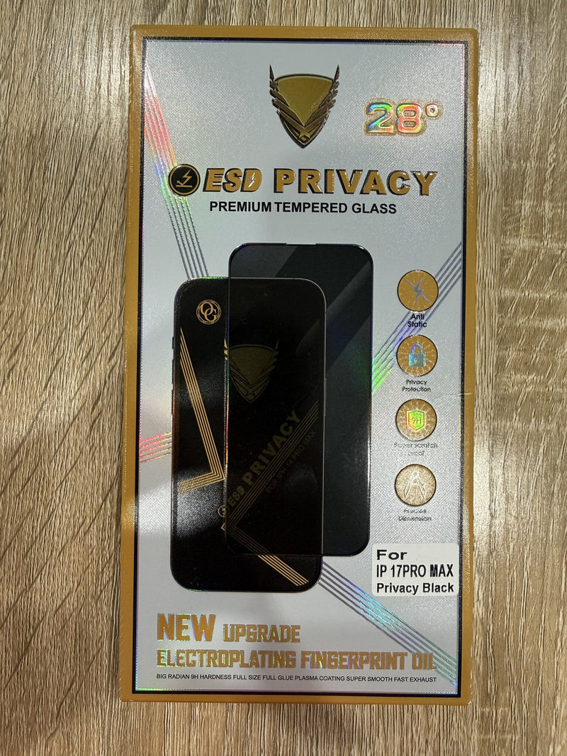 ESD Privacy 28° Premium Tempered Glass