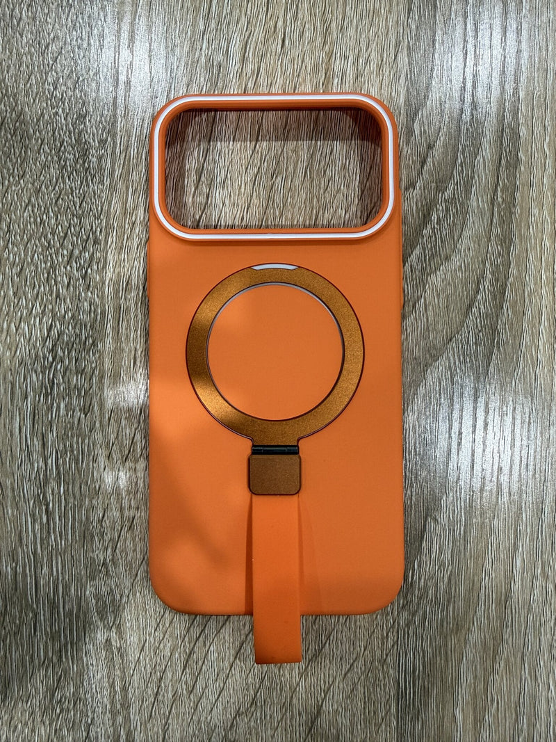 Premium Armor Stand MagSafe Case - iPhone 17 Pro Max (Orange)