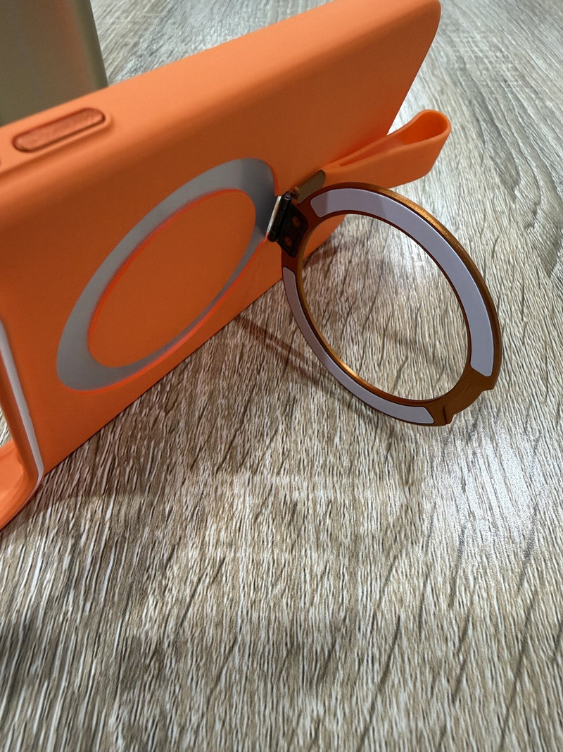 Premium Armor Stand MagSafe Case - iPhone 17 Pro Max (Orange)