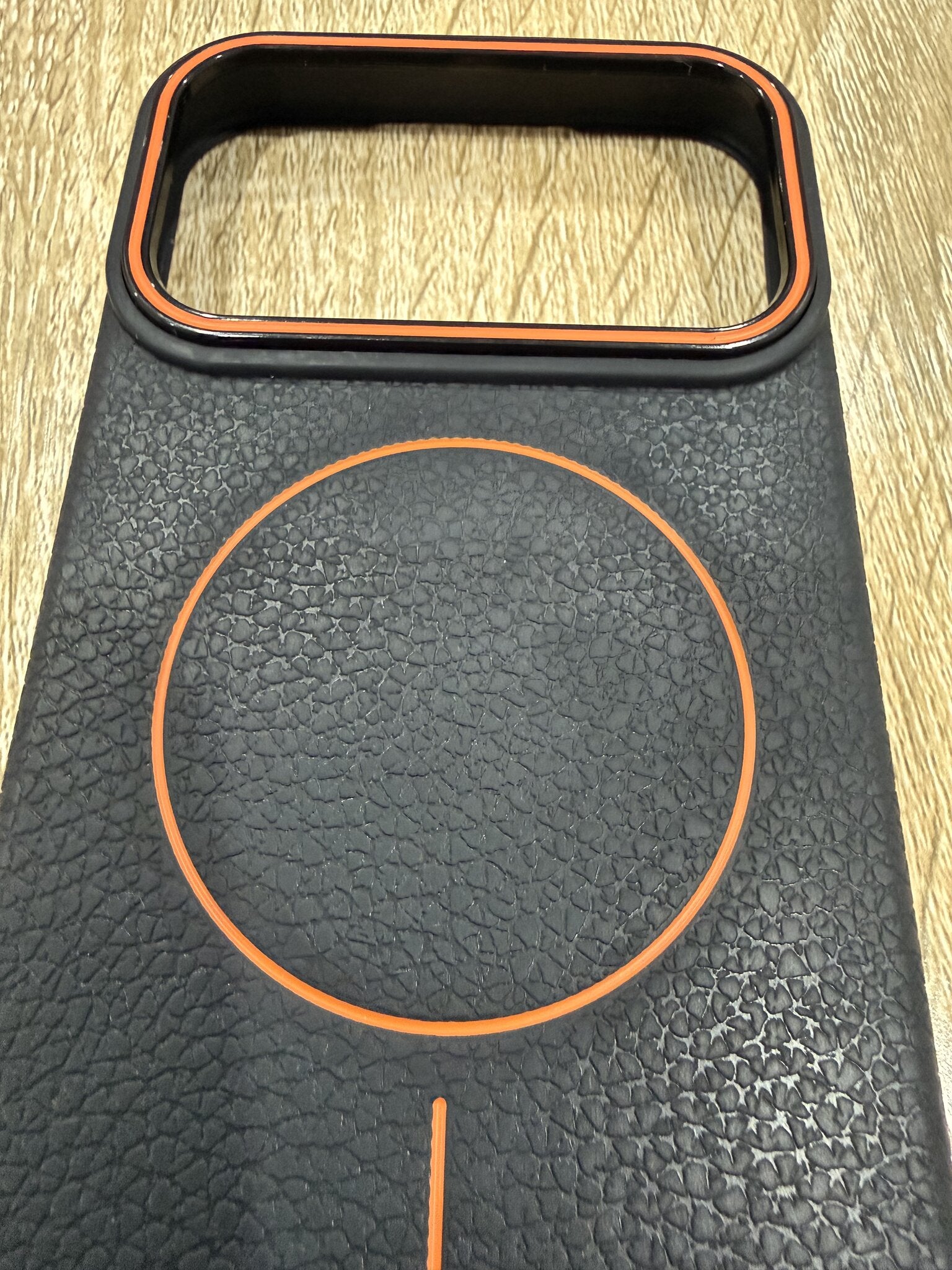 Premium Leather MagSafe Case - iPhone 17 Pro Max (Rose Gold Camera Accent)